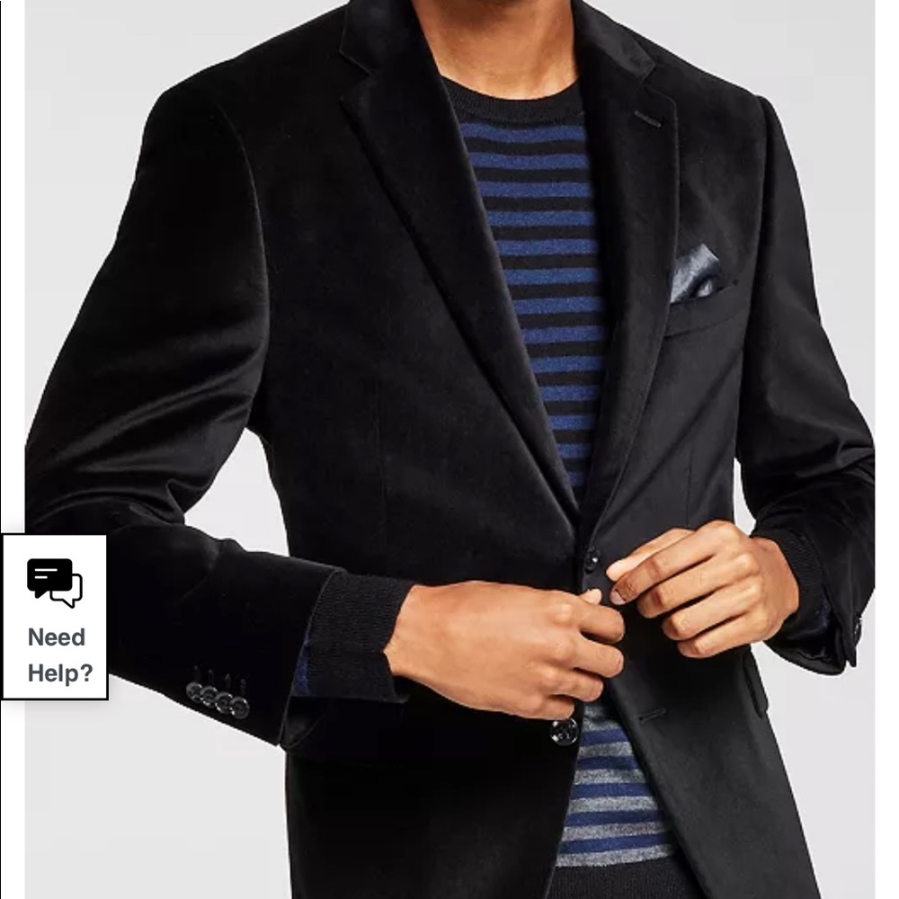 Men's ALFANI Slim-Fit BIG AND TALL Solid Velvet Blazer, Created for Macy's